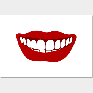 Smiling lips Posters and Art